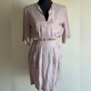 Diesel silk summer dress knee length light purple tunic casual top size xs 245$